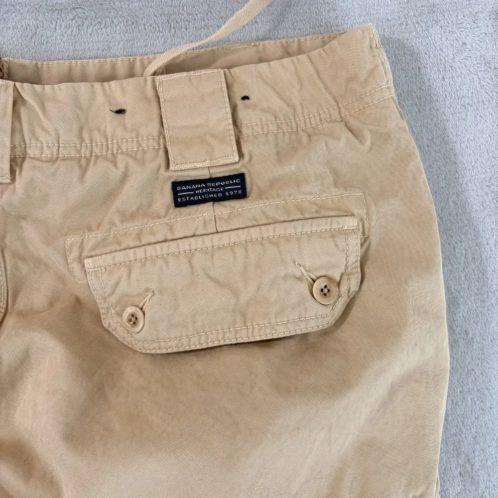 Vintage Y2K Banana Republic Paratrooper Baggy Cargo Pants in Beige Men 34x31